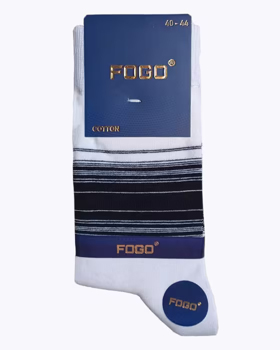 جوراب کلاسیک مردانه طرح راه راه FOGO